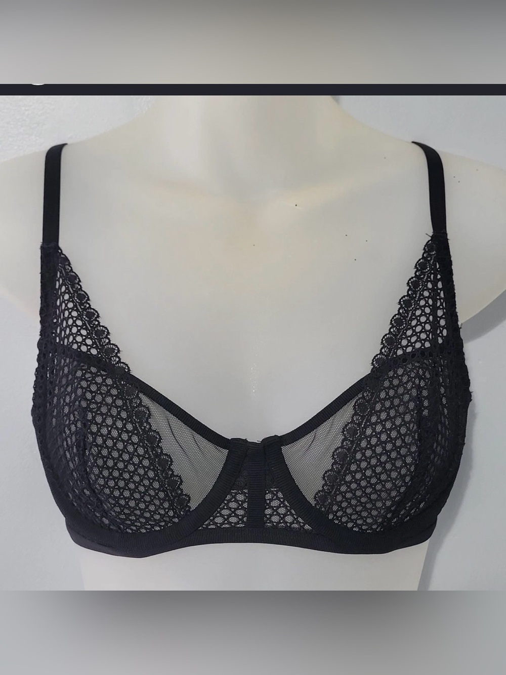 Victoria's Secret Bra Women 32 DDD Unlined Demi Balconette Lace